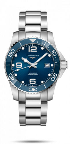 Watch Winder for watch Longines HydroConquest HydroConquest 41 Automatic Stainless Steel / Ceramic / Blue / Bracelet