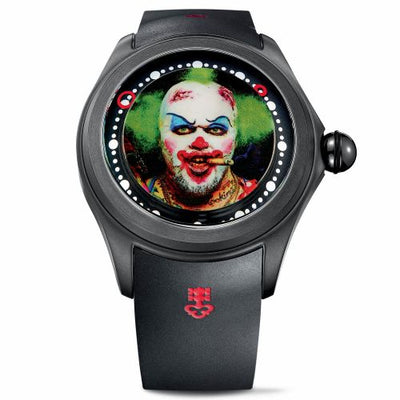 Remontoir à montres pour montre Corum Bubble Big Bubble Magical 52 PVD Titanium / Matt Barnes - Clown / Rubber