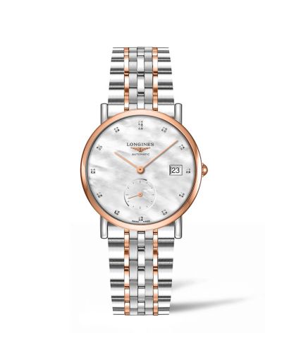 Watch Winder for watch Longines Elegant Elegant Collection Small Second 34.5 Stainless Steel - Pink Gold / MOP / Bracelet