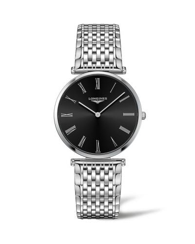 Remontoir à montres pour montre Longines La Grande Classique La Grande Classique Quartz 36 Stainless Steel / Noire - Roman / Bracelet
