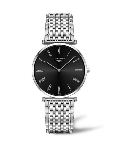 Remontoir à montres pour montre Longines La Grande Classique La Grande Classique Quartz 37 Stainless Steel / Noire - Roman / Bracelet