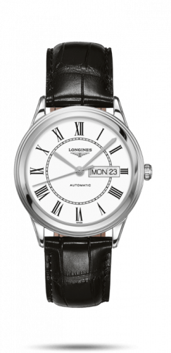 Watch Winder for watch Longines Flagship Flagship 38.5 Day Date Stainless Steel / White Roman / Strap