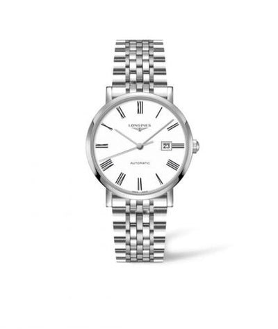 Watch Winder for watch Longines Elegant Elegant Collection Automatic 41 Stainless Steel / White - Roman / Bracelet