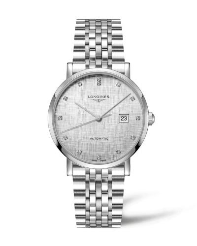 Watch Winder for watch Longines Elegant Elegant Collection Automatic 41 Stainless Steel / Silver - Linen / Bracelet