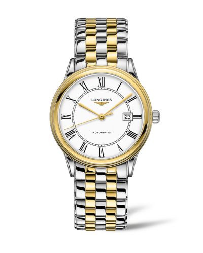 Watch Winder for watch Longines Flagship Flagship 40 Stainless Steel - Yellow Gold / White - Roman / Bracelet