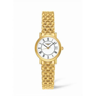 Watch Winder for watch Longines Presence Presence 23.5 Quartz Yellow Gold / White - Roman / Bracelet