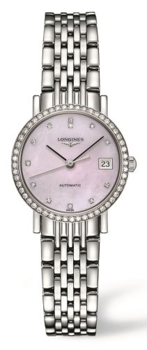 Watch Winder for watch Longines Elegant Elegant Collection 25.5 Automatic Stainless Steel / Diamond / Pink MOP / Bracelet