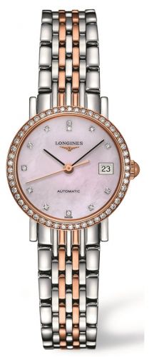 Watch Winder for watch Longines Elegant Elegant Collection 25.5 Automatic Stainless Steel / Red Gold / Diamond / Pink MOP