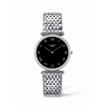Watch Winder for watch Longines La Grande Classique La Grande Classique 33 Quartz Diamond Bezel Black Roman