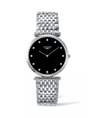 Remontoir à montres pour montre Longines La Grande Classique La Grandes Classique Quartz 36 Stainless Steel / Noire-Diamond / Bracelet