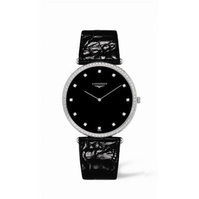 Watch Winder for watch Longines La Grande Classique La Grande Classique Quartz 37 White Gold Diamond Black