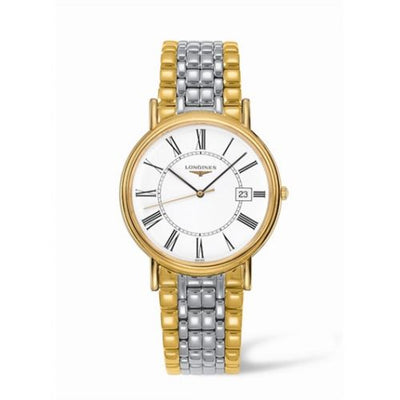 Watch Winder for watch Longines Presence Presence 38.5 Quartz PVD Gold / White - Roman / Bracelet