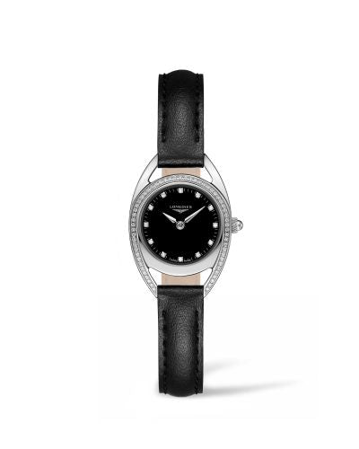 Remontoir à montres pour montre Longines Equestrian Equestrian Horseshoe 23 Diamond / Noire