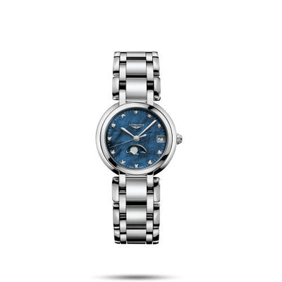Remontoir à montres pour montre Longines PrimaLuna PrimaLuna 30.5 Quartz Moonphase Stainless Steel / Bleu MOP / Bracelet