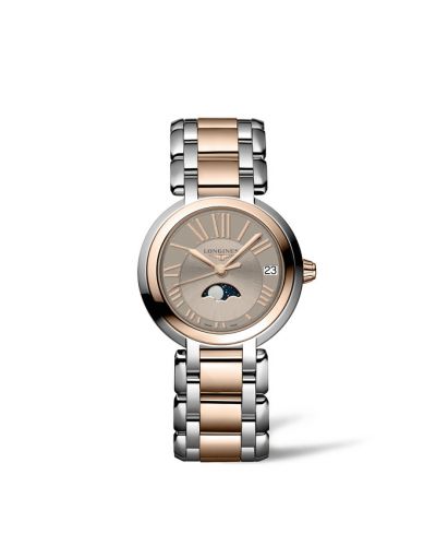 Remontoir à montres pour montre Longines PrimaLuna PrimaLuna 30.5 Quartz Moonphase Stainless Stee - Rose Or / Taupe - Roman / Bracelet