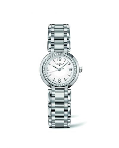 Remontoir à montres pour montre Longines PrimaLuna PrimaLuna Quartz 26.5 Stainless Steel / Diamond / Blanc / Bracelet