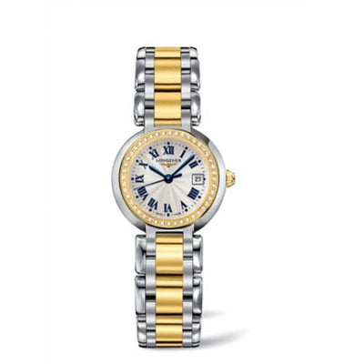 Remontoir à montres pour montre Longines PrimaLuna PrimaLuna Quartz 26.5 Stainless Steel / Yellow Or / Diamond / Argent - Roman / Bracelet