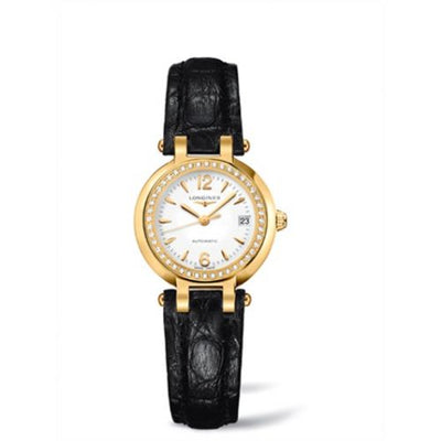 Remontoir à montres pour montre Longines PrimaLuna PrimaLuna Automatic 26.5 Yellow Or Diamond Leather Arabic