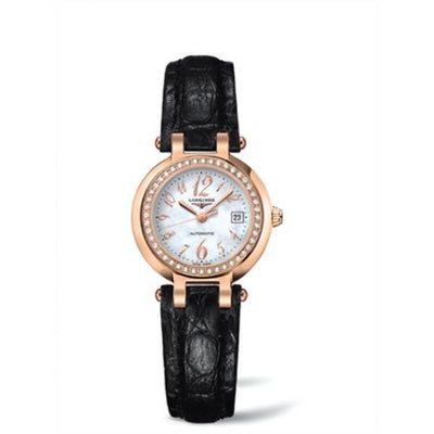 Remontoir à montres pour montre Longines PrimaLuna PrimaLuna Automatic 26.5 Rose Or Diamond Leather Funky MOP