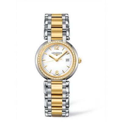Remontoir à montres pour montre Longines PrimaLuna PrimaLuna Quartz 30 Stainless Steel / Yellow Or / Diamond / Blanc / Bracelet