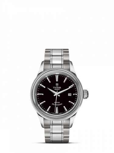 Watch Winder for watch Tudor Style Style 28 Stainless Steel / Black / Bracelet