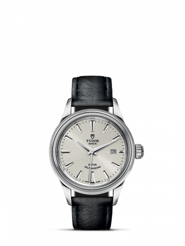 Watch Winder for watch Tudor Style Style 28 Stainless Steel / Silver / Strap