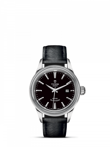 Watch Winder for watch Tudor Style Style 28 Stainless Steel / Black / Strap