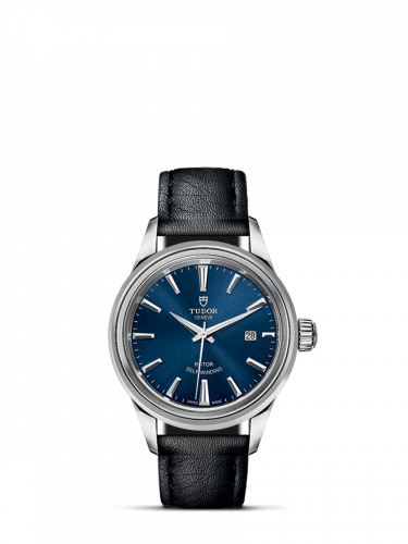 Watch Winder for watch Tudor Style Style 28 Stainless Steel / Blue / Strap