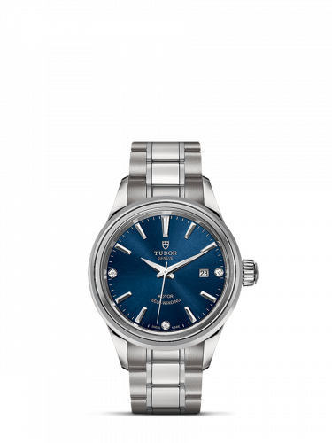 Watch Winder for watch Tudor Style Style 28 Stainless Steel / Blue-Diamond / Bracelet