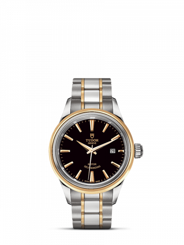 Watch Winder for watch Tudor Style Style 28 Stainless Steel / Yellow Gold / Black / Bracelet