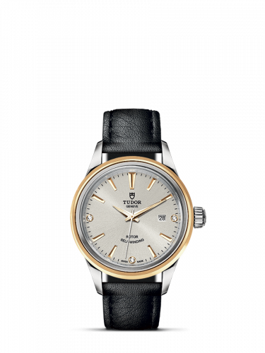 Watch Winder for watch Tudor Style Style 28 Stainless Steel / Yellow Gold / Silver-Diamond / Strap