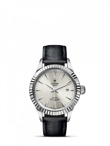 Watch Winder for watch Tudor Style Style 28 Stainless Steel / Fluted / Silver / Strap