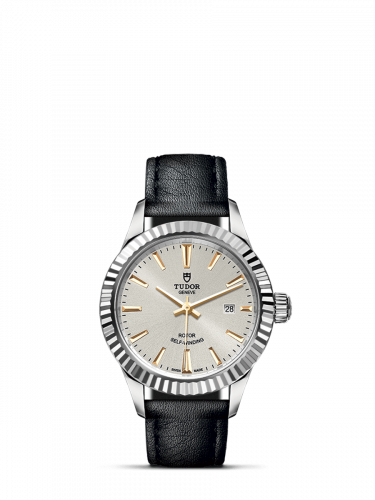 Watch Winder for watch Tudor Style Style 28 Stainless Steel / Fluted / Silver / Strap