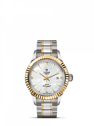 Watch Winder for watch Tudor Style Style 28 Stainless Steel / Yellow Gold / Fluted / MOP-Diamond / Bracelet