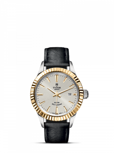 Watch Winder for watch Tudor Style Style 28 Stainless Steel / Yellow Gold / Fluted / Silver / Strap