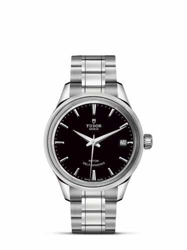 Watch Winder for watch Tudor Style Style 34 Stainless Steel / Black / Bracelet