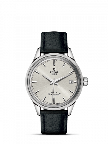 Watch Winder for watch Tudor Style Style 34 Stainless Steel / Silver / Strap