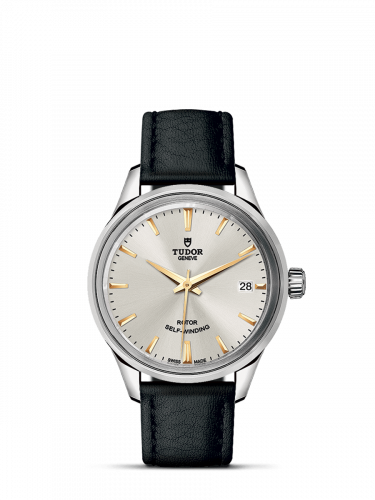 Watch Winder for watch Tudor Style Style 34 Stainless Steel / Silver / Strap