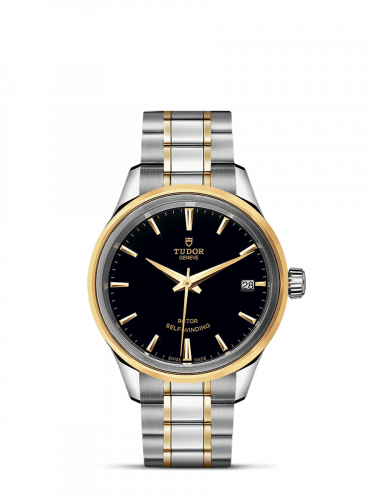 Watch Winder for watch Tudor Style Style 34 Stainless Steel / Yellow Gold / Black / Bracelet