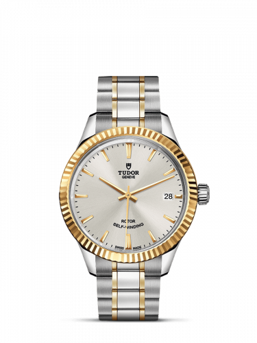 Watch Winder for watch Tudor Style Style 34 Stainless Steel / Yellow Gold / Fluted / Silver / Bracelet