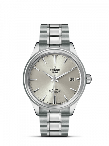 Watch Winder for watch Tudor Style Style 38 Stainless Steel / Silver / Bracelet