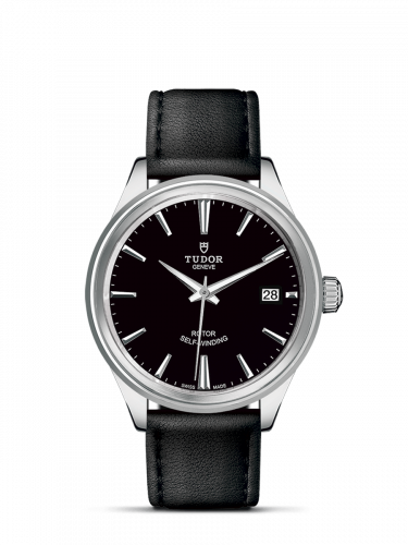 Watch Winder for watch Tudor Style Style 38 Stainless Steel / Black / Strap