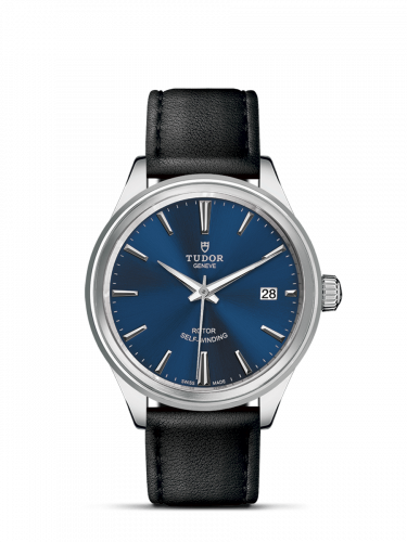 Watch Winder for watch Tudor Style Style 38 Stainless Steel / Blue / Strap