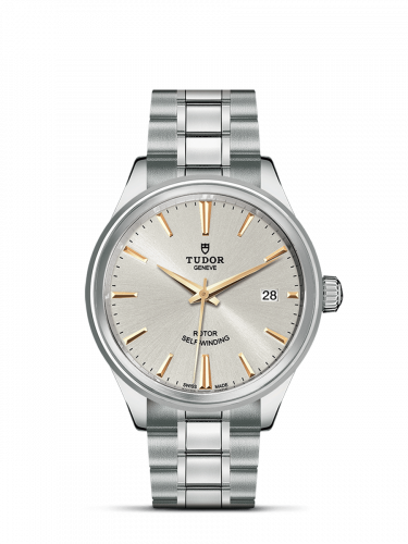 Watch Winder for watch Tudor Style Style 38 Stainless Steel / Silver / Bracelet