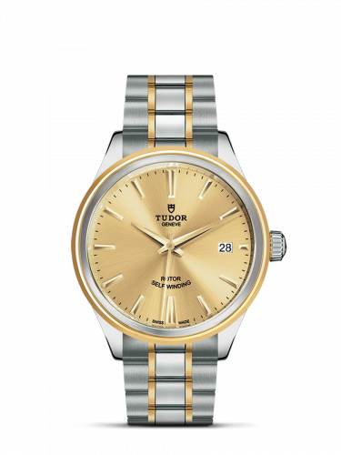 Watch Winder for watch Tudor Style Style 38 Stainless Steel / Yellow Gold / Champagne / Bracelet