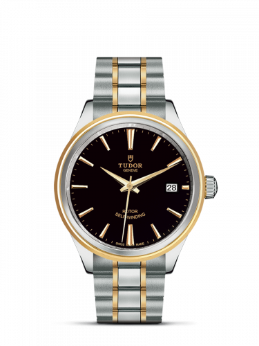 Watch Winder for watch Tudor Style Style 38 Stainless Steel / Yellow Gold / Black / Bracelet