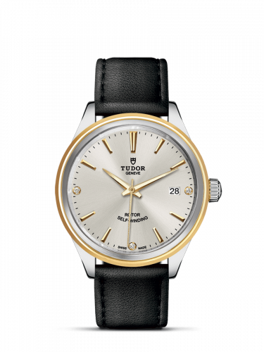 Watch Winder for watch Tudor Style Style 38 Stainless Steel / Yellow Gold / Silver-Diamond / Strap