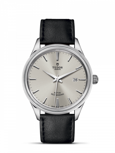 Watch Winder for watch Tudor Style Style 41 Stainless Steel / Silver / Strap