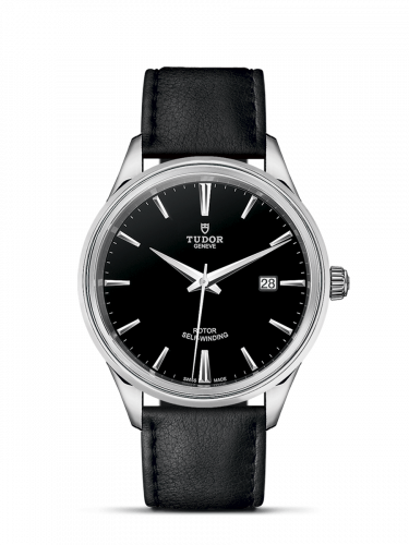 Watch Winder for watch Tudor Style Style 41 Stainless Steel / Black / Strap