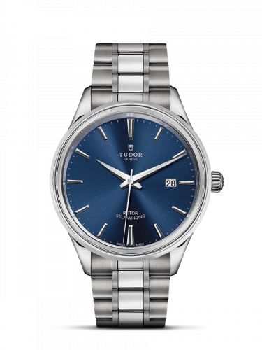 Watch Winder for watch Tudor Style Style 41 Stainless Steel / Blue / Bracelet